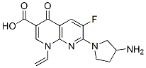 7-(3-aminopyrrolidin-1-yl)-1-ethenyl-6-fluoro-4-oxo-1,8-naphthyridine- 3-carboxylic acid Struktur