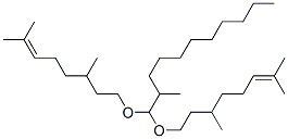 1,1-bis[(3,7-dimethyloct-6-enyl)oxy]-2-methylundecane Struktur