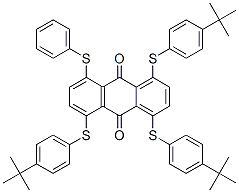 1,4,5-tris[[4-(1,1-dimethylethyl)phenyl]thio]-8-(phenylthio)anthraquinone Struktur