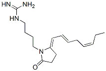 N-[4-[(E)-2-[(2E,5Z)-2,5-Octadienylidene]-5-oxopyrrolidin-1-yl]butyl]guanidine Struktur