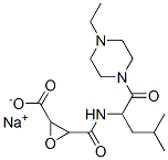 sodium 3-[[1-(4-ethylpiperazin-1-yl)-4-methyl-1-oxo-pentan-2-yl]carbam oyl]oxirane-2-carboxylate Struktur