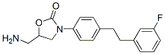 5-(aminomethyl)-3-[4-[2-(3-fluorophenyl)ethyl]phenyl]oxazolidin-2-one Struktur