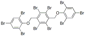 1,2,4,5-tetrabromo-3,6-bis[(2,4,6-tribromophenoxy)methyl]benzene Struktur