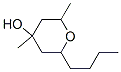 2-butyltetrahydro-4,6-dimethyl-2H-pyran-4-ol Struktur