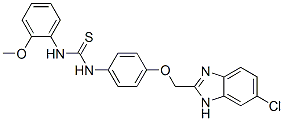 3-[4-[(5-chloro-3H-benzoimidazol-2-yl)methoxy]phenyl]-1-(2-methoxyphen yl)thiourea Struktur