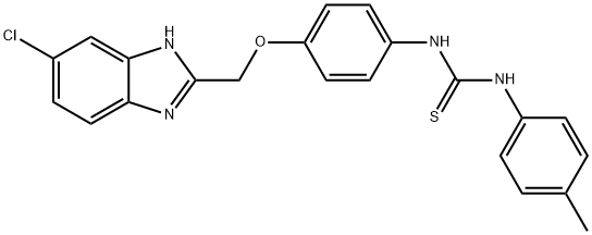 1-[4-[(5-chloro-3H-benzoimidazol-2-yl)methoxy]phenyl]-3-(4-methylpheny l)thiourea Struktur