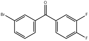 3-BROMO-3',4'-DIFLUOROBENZOPHENONE Struktur