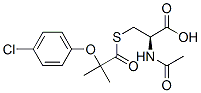 (2R)-2-acetamido-3-[2-(4-chlorophenoxy)-2-methyl-propanoyl]sulfanyl-pr opanoic acid Struktur