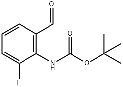 (2-FLUORO-6-FORMYL-PHENYL)-CARBAMIC ACID TERT-BUTYL ESTER Struktur