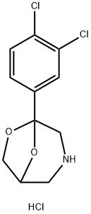 1-(3,4-dichlorophenyl)-7,8-dioxa-3-azabicyclo[3.2.1]octane hydrochlori de Struktur