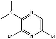 3,5-DIBROMO-N,N-DIMETHYLPYRAZINAMINE Struktur