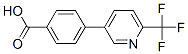 4-(6-(Trifluoromethyl)pyridin-3-yl)benzoic acid Struktur