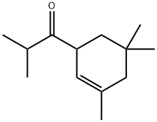 2-methyl-1-(3,5,5-trimethyl-2-cyclohexen-1-yl)propan-1-one Struktur