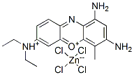 1,3-diamino-7-(diethylammonio)-4-methylphenoxazin-5-ium tetrachlorozincate(2-) Struktur