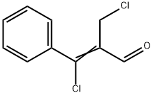 3-chloro-2-(chloromethyl)cinnamaldehyde Struktur