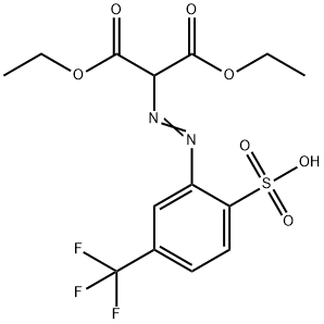 diethyl hydrogen [[2-sulpho-5-(trifluoromethyl)phenyl]azo]malonate  Struktur