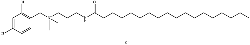 (2,4-dichlorobenzyl)dimethyl[3-[(1-oxooctadecyl)amino]propyl]ammonium chloride Struktur