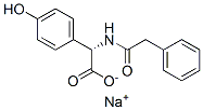 sodium (S)-(4-hydroxyphenyl)(phenylacetamido)acetate Struktur