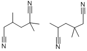 2,2,4(or 2,4,4)-trimethylhexanedinitrile Struktur