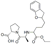 (2S)-1-[(2S)-2-[[4-(2,3-dihydrobenzofuran-2-yl)-1-ethoxycarbonyl-butyl ]amino]propanoyl]pyrrolidine-2-carboxylic acid Struktur