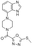 Piperazine, 1-(1H-benzimidazol-4-yl)-4-((5-(methylthio)-1,3,4-oxadiazo l-2-yl)carbonyl)- Struktur