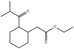 ethyl 2-(2-methyl-1-oxopropyl)cyclohexaneacetate Struktur