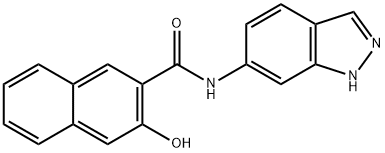 3-hydroxy-N-1H-indazol-6-ylnaphthalene-2-carboxamide Struktur