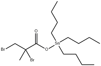 tributyl[(2,3-dibromo-2-methylpropionyl)oxy]stannane Struktur