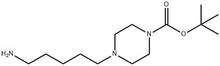 4-(5-氨基戊基)哌嗪-1-羧酸叔丁酯, 848576-53-4, 結構式