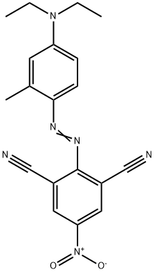 2-[[4-(diethylamino)-2-methylphenyl]azo]-5-nitrobenzene-1,3-dicarbonitrile Struktur