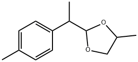 4-methyl-2-[1-(o-tolyl)ethyl]-1,3-dioxolane Struktur