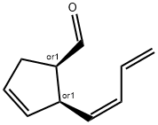 3-Cyclopentene-1-carboxaldehyde, 2-(1,3-butadienyl)-, [1alpha,2alpha(Z)]- (9CI) Struktur