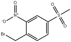 1-(BROMOMETHYL)-4-(METHYLSULFONYL)-2-NITROBENZENE
 Struktur