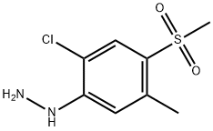 2-Chloro-5-methyl-4-(methylsulphonyl)phenylhydrazine Struktur