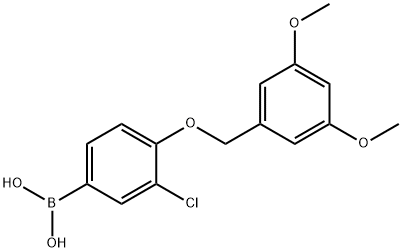 3-CHLORO-4-(3',5'-DIMETHOXYBENXYLOXY)PH& Struktur