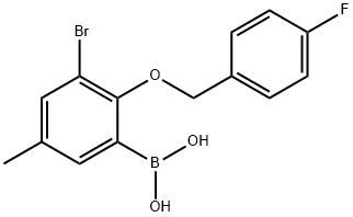 3-BROMO-2-(4'-FLUOROBENZYLOXY)-5-METHYL& Struktur