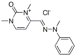 1,2-dihydro-1,3-dimethyl-4-[(methylphenylhydrazono)methyl]-2-oxopyrimidinium chloride Struktur