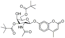 4-Methylumbelliferyl 2-Acetamido-2-deoxy-3,6-dipivaloyl--D-galactopyranoside Struktur