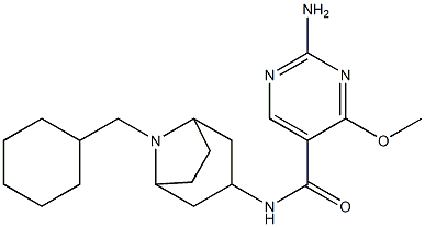 2-Amino-N-(8-(cyclohexylmethyl)-3-beta-nortropanyl)-4-methoxy-5-pyrimi dinecarboxamide Struktur