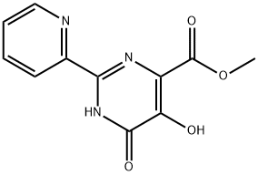 5,6-DIHYDROXY-2-PYRIDIN-2-YL-PYRIMIDINE-4-CARBOXYLIC ACID METHYL ESTER Struktur