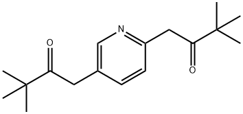 2,5-bis(3,3-dimethyl-2-oxobutyl)pyridine Struktur