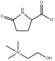 (2-hydroxyethyl)trimethylammonium 5-oxo-DL-prolinate  Struktur