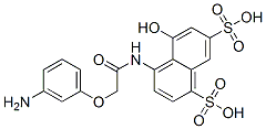 4-[[(3-aminophenoxy)acetyl]amino]-5-hydroxynaphthalene-1,7-disulphonic acid Struktur