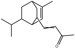 4-[7-isopropyl-5-methylbicyclo[2.2.2]oct-5-en-2-yl]-3-buten-2-one Struktur