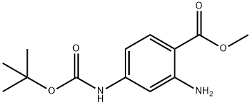 Methyl 2-amino-4-((tert-butoxycarbonyl)amino)benzoate Struktur