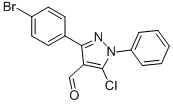 5-CHLORO-3-(4-BROMOPHENYL)-1-PHENYL-1H-PYRAZOLE-4-CARBOXALDEHYDE Struktur