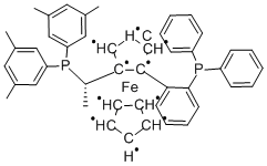 (S)-1-{(S)-2-[2-(DIPHENYLPHOSPHINO)PHENYL]FERROCENYL}ETHYLDI(3,5-XYLYL)PHOSPHINE Struktur