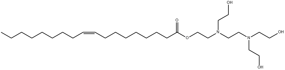 9-Octadecenoic acid (Z)-, 2-((2-(bis(2-hydroxyethyl)amino)ethyl)(2-hyd roxyethyl)amino)ethyl ester Struktur