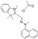 1,3,3-trimethyl-2-[(methyl-2-naphthylhydrazono)methyl]-3H-indolium acetate Struktur