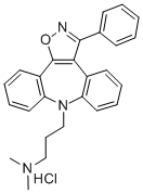 (gamma-Dimethylaminopropyl)-8 phenyl-3 (dibenzo(b,f)isoxazolo(4,5-d))  8H azepine chlorhydrate Struktur